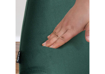 Taburete de cocina Braga en terciopelo Verde oscuro,Negro