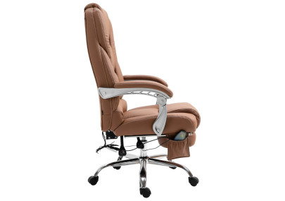 Silla De Oficina Pacific Con Función Masaje Marrón claro