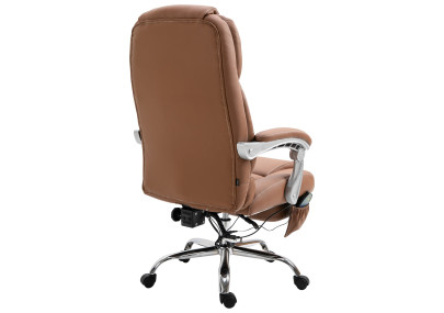 Fauteuil de bureau Pacific avec fonction massage, marron clair