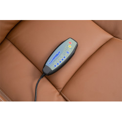 Fauteuil de bureau Pacific avec fonction massage, marron clair