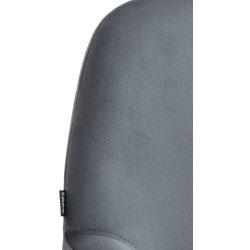 Tabouret de bar Braga en velours blanc gris foncé