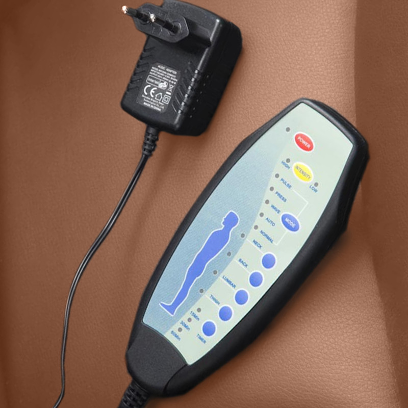 Sedia da ufficio Pacific con funzione massaggio in similpelle marrone chiaro