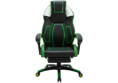 Silla de oficina Clovis en polipiel Negro/verde