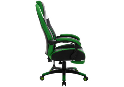 Silla de oficina Clovis en polipiel Negro/verde