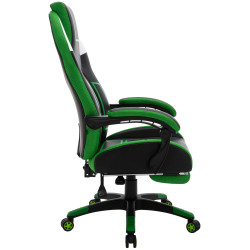 Silla de oficina Clovis en polipiel Negro/verde