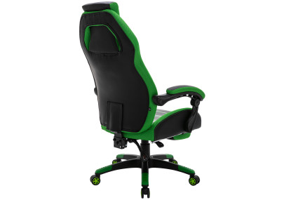 Silla de oficina Clovis en polipiel Negro/verde