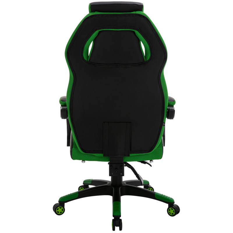 Silla de oficina Clovis en polipiel Negro/verde
