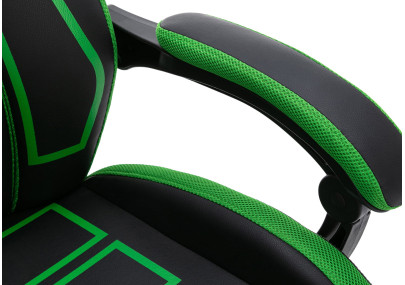 Silla de oficina Clovis en polipiel Negro/verde