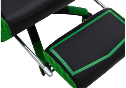 Silla de oficina Clovis en polipiel Negro/verde