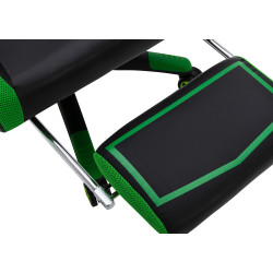 Chaise de bureau Clovis, similicuir, noir/vert