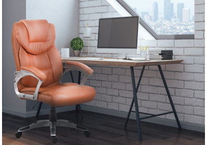 Chaise de bureau Texas V2 marron clair