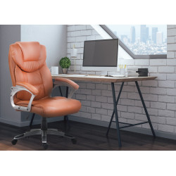 Chaise de bureau Texas V2 marron clair