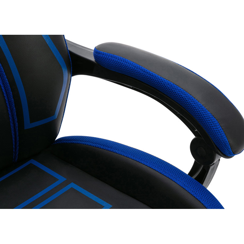 Sedia da ufficio Clovis in similpelle Nero/blu