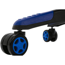 Silla de oficina Clovis en polipiel Negro/azul