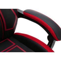 Silla de oficina Clovis en polipiel Negro/rojo