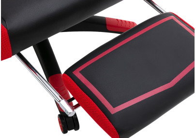 Silla de oficina Clovis en polipiel Negro/rojo
