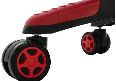 Silla de oficina Clovis en polipiel Negro/rojo