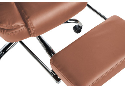 Fauteuil de bureau Oxygen, similicuir, marron clair