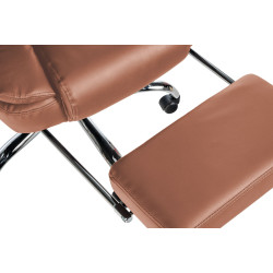 Fauteuil de bureau Oxygen, similicuir, marron clair