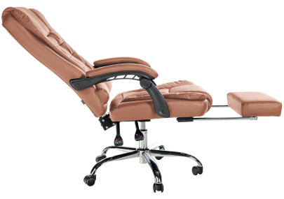 Fauteuil de bureau Oxygen, similicuir, marron clair