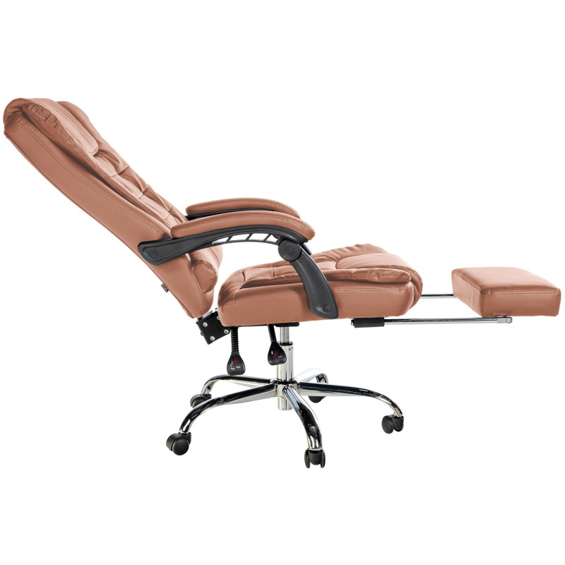 Fauteuil de bureau Oxygen, similicuir, marron clair