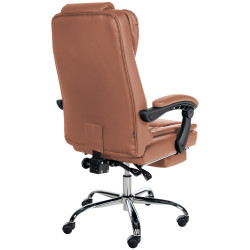 Fauteuil de bureau Oxygen, similicuir, marron clair