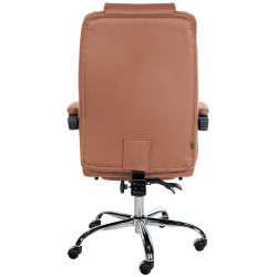 Fauteuil de bureau Oxygen, similicuir, marron clair