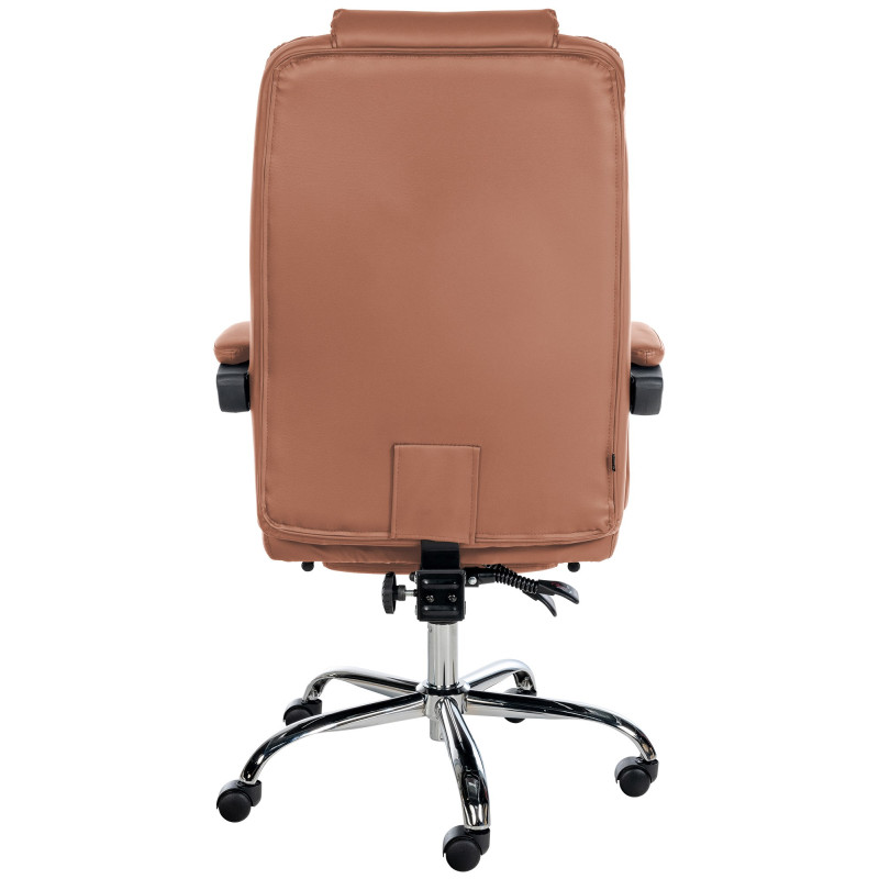 Fauteuil de bureau Oxygen, similicuir, marron clair