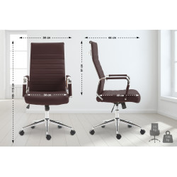 Chaise de bureau marron Columbus
