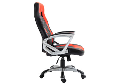 Silla de oficina Foxton en polipiel Negro/rojo