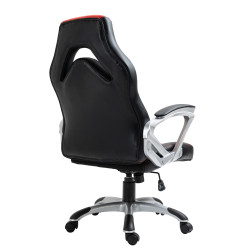 Silla de oficina Foxton en polipiel Negro/rojo