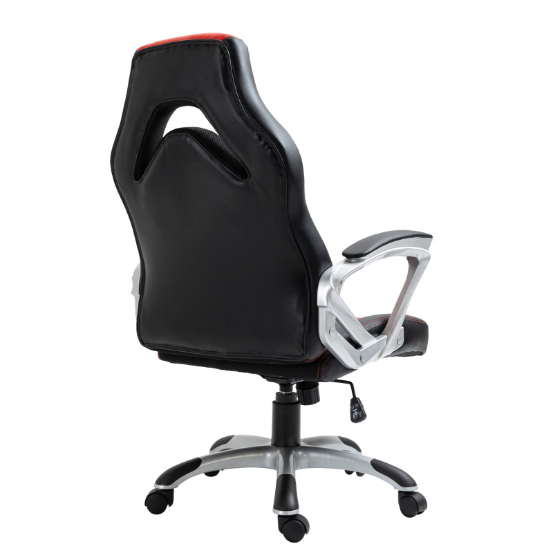 Silla de oficina Foxton en polipiel Negro/rojo