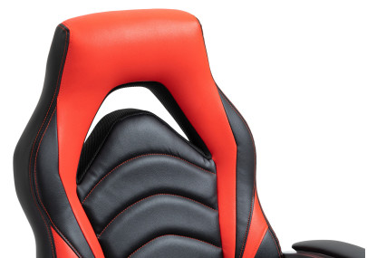 Silla de oficina Foxton en polipiel Negro/rojo