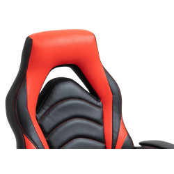 Silla de oficina Foxton en polipiel Negro/rojo