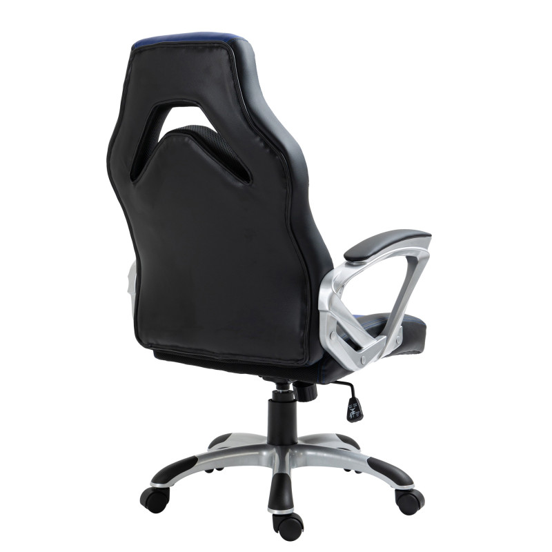 Silla de oficina Foxton en polipiel Negro/azul