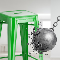 Tabouret de bar Joshua vert