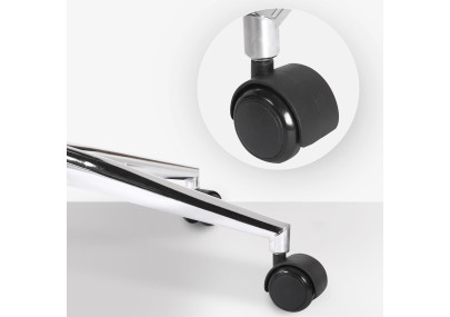 Silla De Oficina Burbank Nogal/negro,Simil cuero