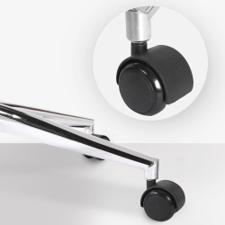 Silla De Oficina Burbank Nogal/negro,Simil cuero