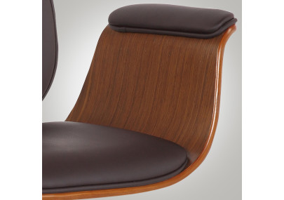 Silla de oficina Kemberg Nogal/marrón