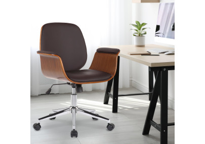 Silla de oficina Kemberg Nogal/marrón