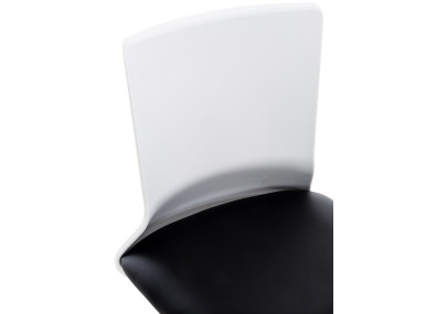 Chaise de bureau Apolda, similicuir, noire