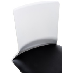 Chaise de bureau Apolda, similicuir, noire