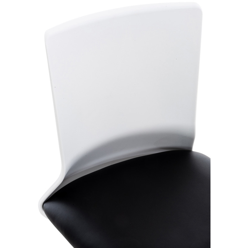 Chaise de bureau Apolda, similicuir, noire