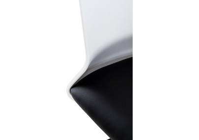 Chaise de bureau Apolda, similicuir, noire