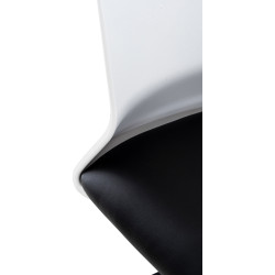 Chaise de bureau Apolda, similicuir, noire