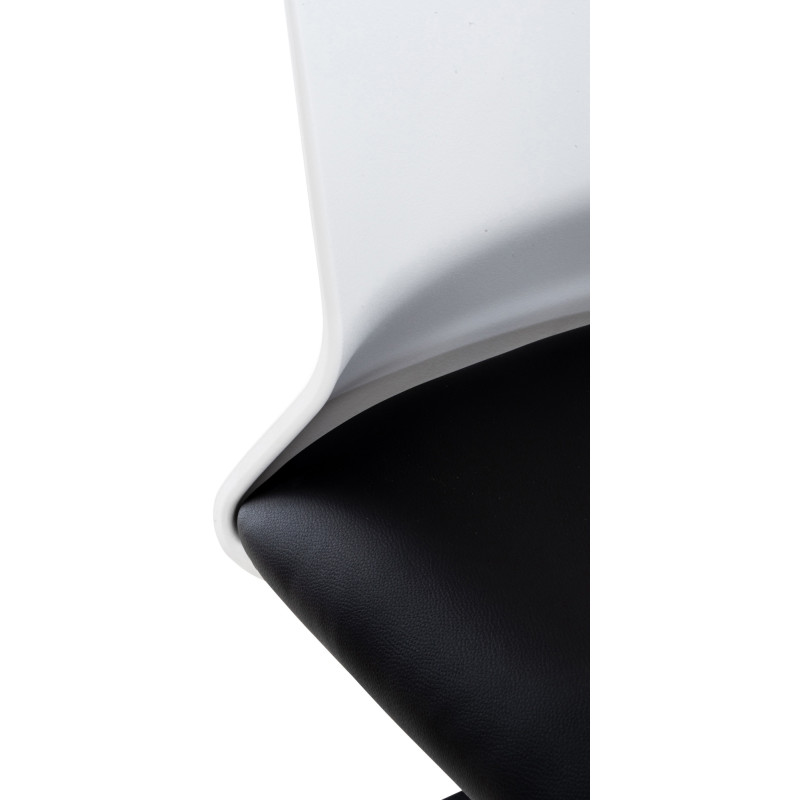 Chaise de bureau Apolda, similicuir, noire