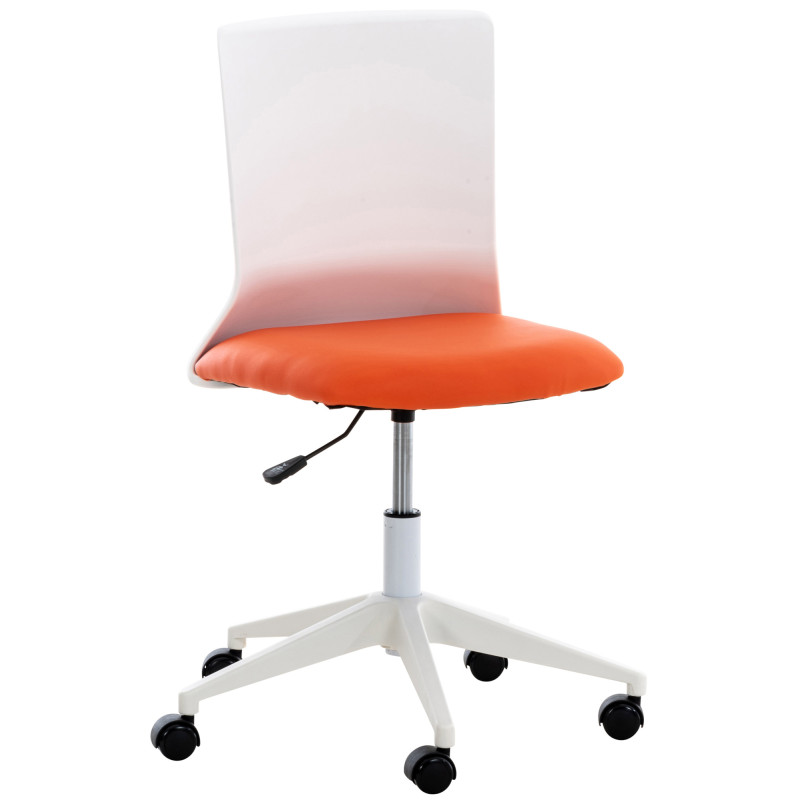 Chaise de bureau Apolda, similicuir, orange