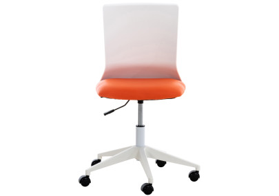 Chaise de bureau Apolda, similicuir, orange