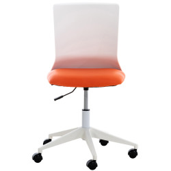 Chaise de bureau Apolda, similicuir, orange