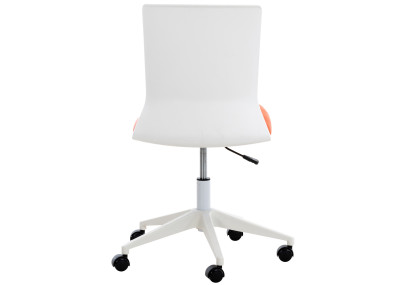 Chaise de bureau Apolda, similicuir, orange